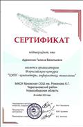 Сертификат организатора конкурса "Кит" по информатике Сертификат организатора конкурса "Кит" по информатике